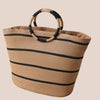 Isla Bloom - Khaki Straw Tote Bag