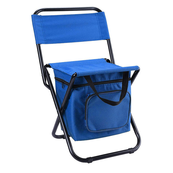 Folding Beach Chair Backpack with Insulation Cooler Bag – Portable & Durable Outdoor Chair