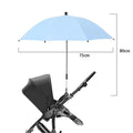 Baby Stroller Umbrella – UV Protection - Universal Clamp-On, Waterproof & Windproof Sunshade Cover