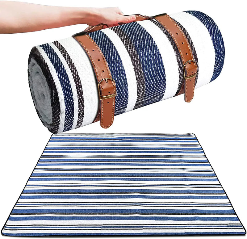Waterproof Outdoor Picnic Mat – Colorful Plaid Stripe