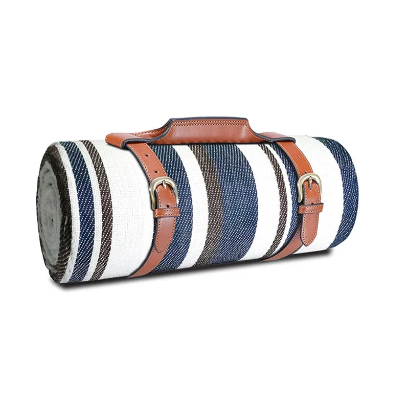 Waterproof Outdoor Picnic Mat – Colorful Plaid Stripe