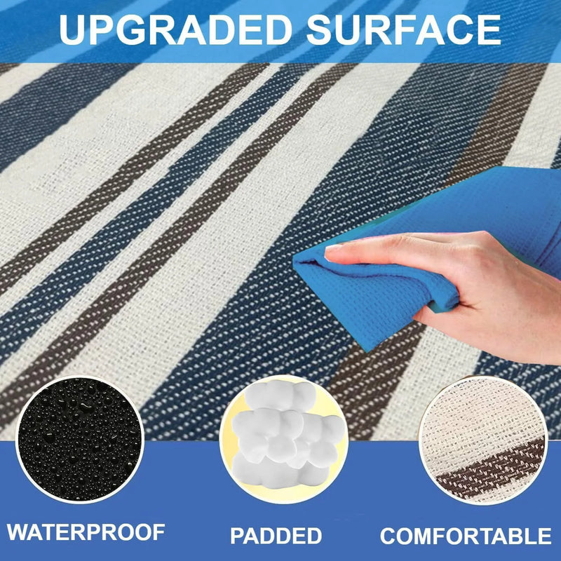 Waterproof Outdoor Picnic Mat – Colorful Plaid Stripe